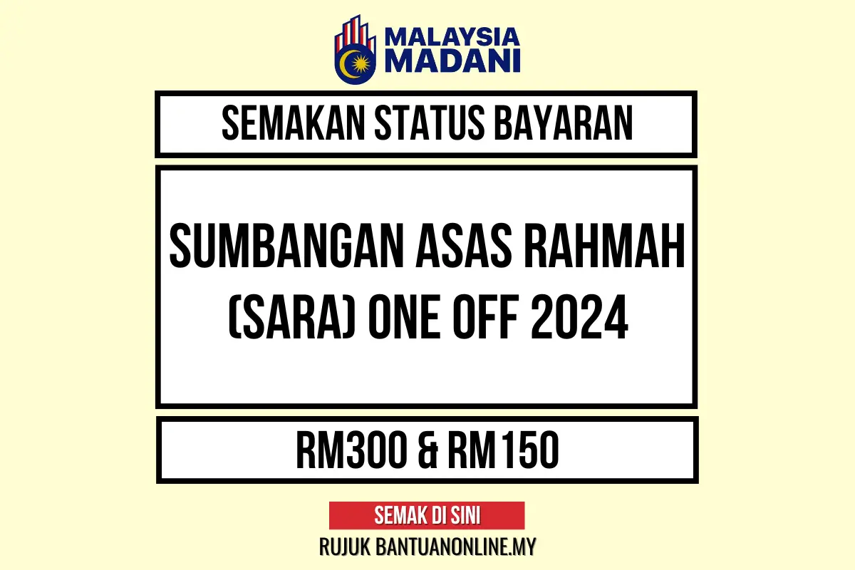 BAYARAN SUMBANGAN ASAS RAHMAH ONE OFF