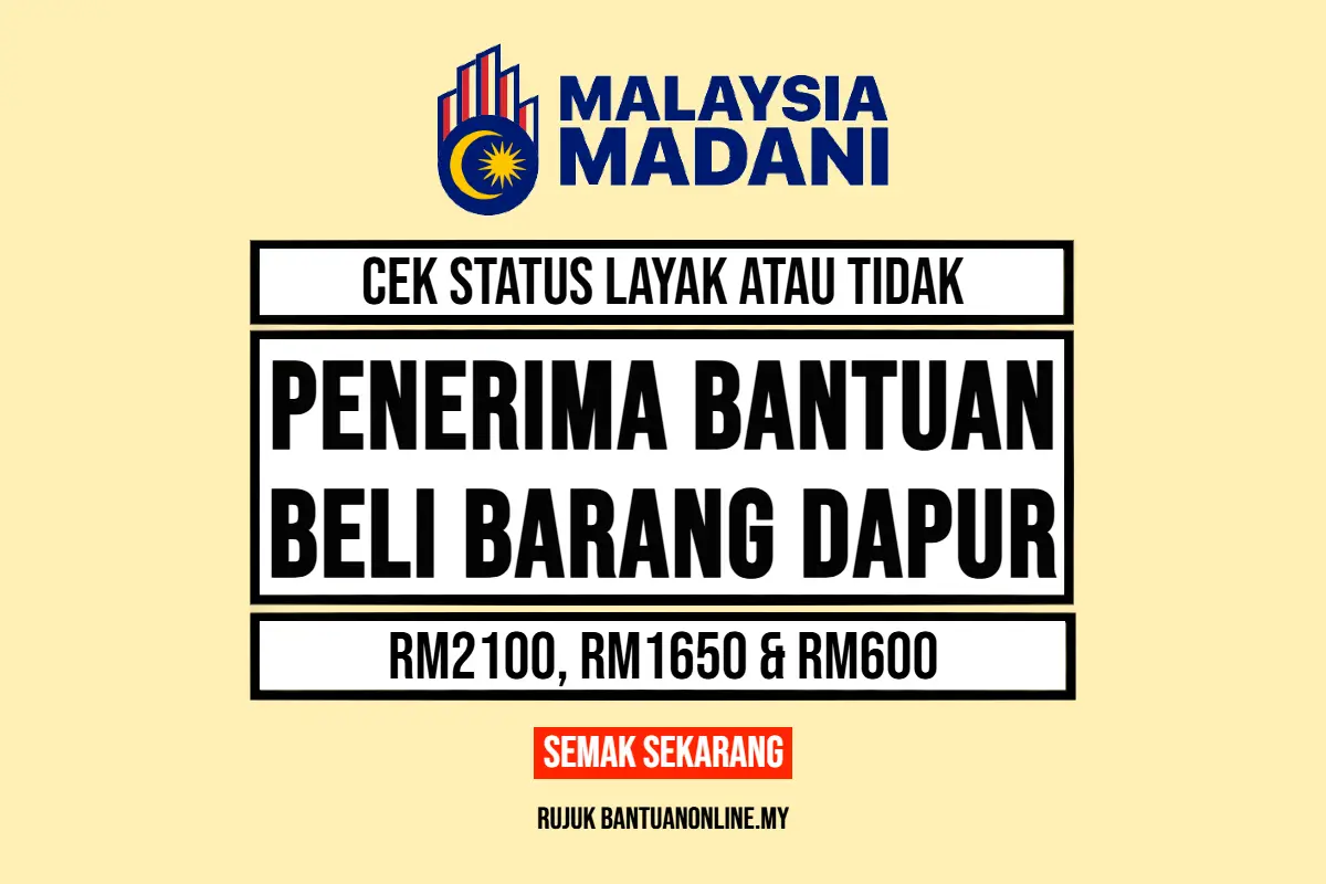 BANTUAN KEPERLUAN BARANG DAPUR