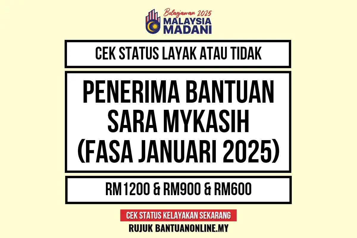 BANTUAN SARA MYKASIH 2025 BILA MASUK