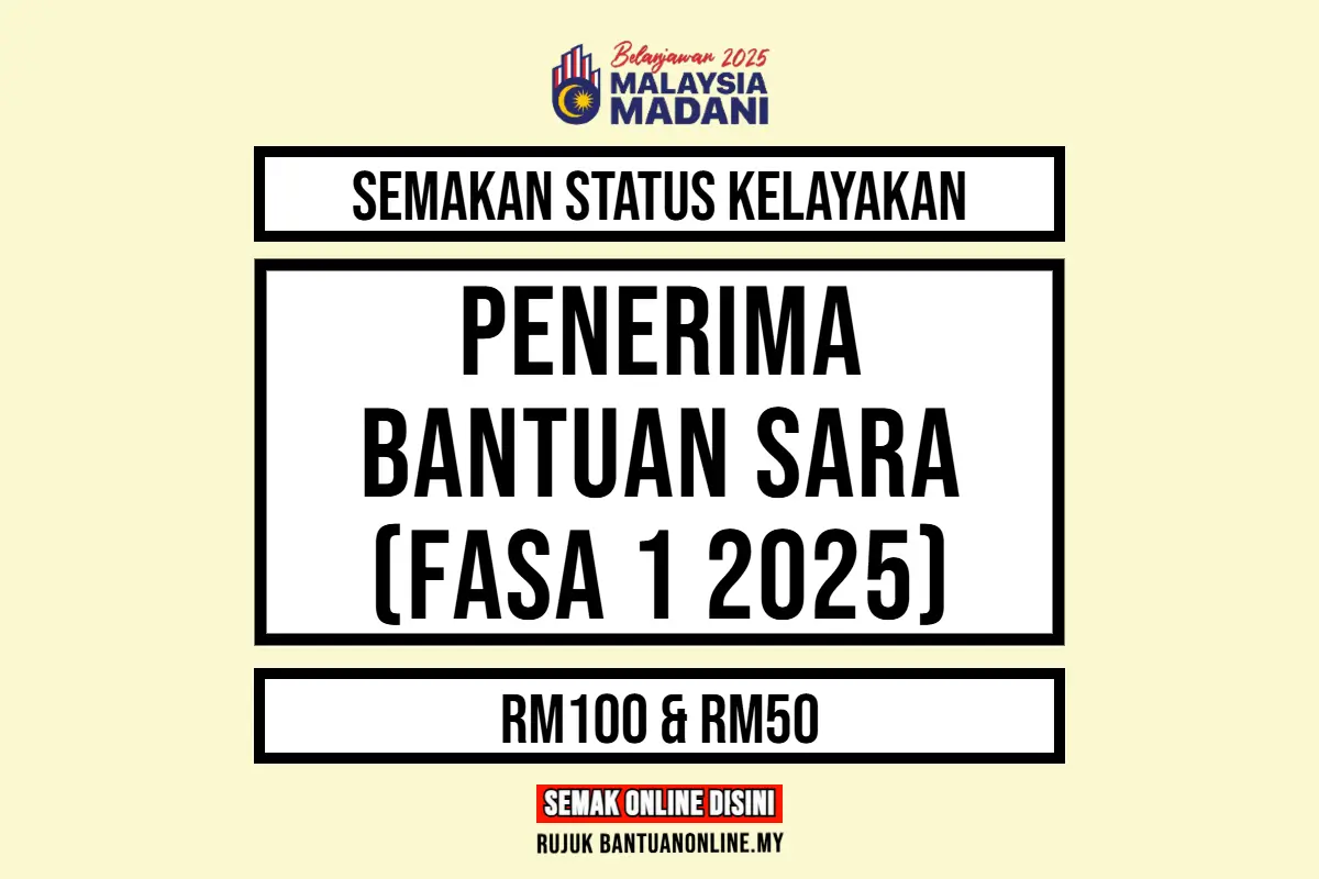 CEK STATUS SARA 2025 FASA 1
