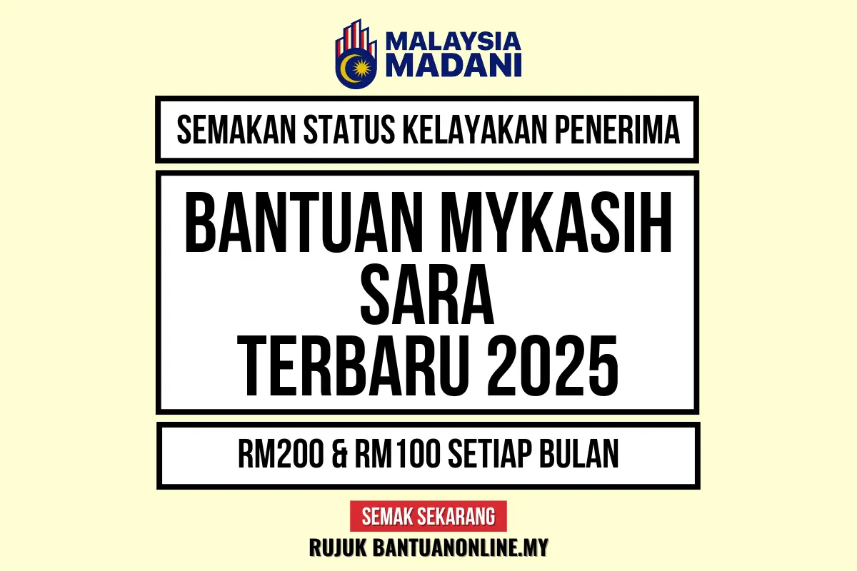 SEMAK BANTUAN MYKASIH SARA 2025 SEMAKAN STATUS