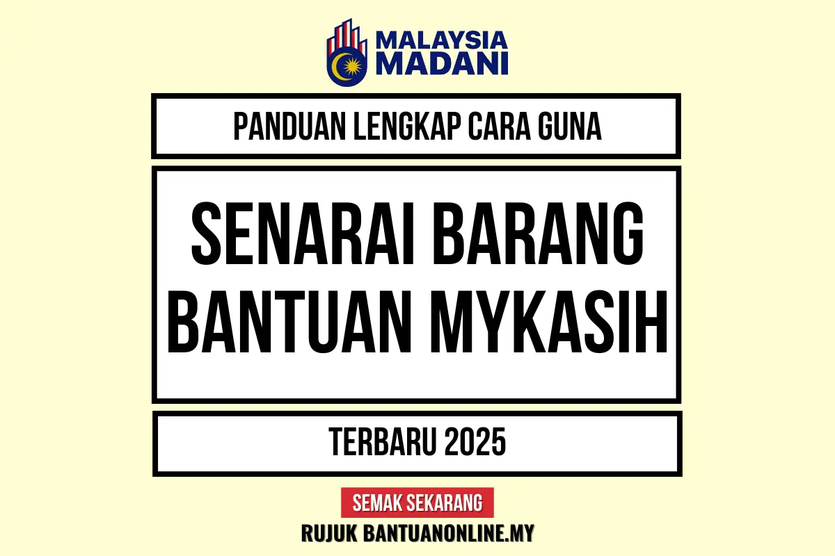 SENARAI BARANGAN MYKASIH