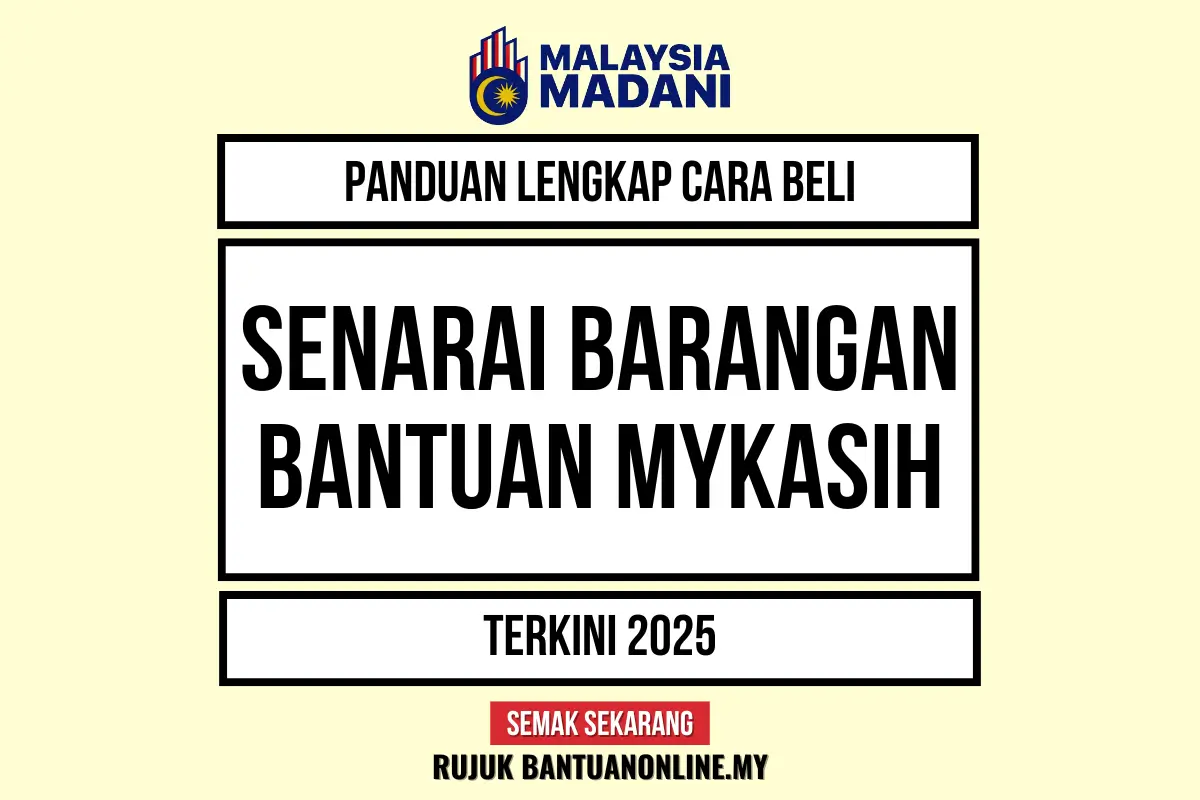 SENARAI BARANGAN BANTUAN MYKASIH 2025