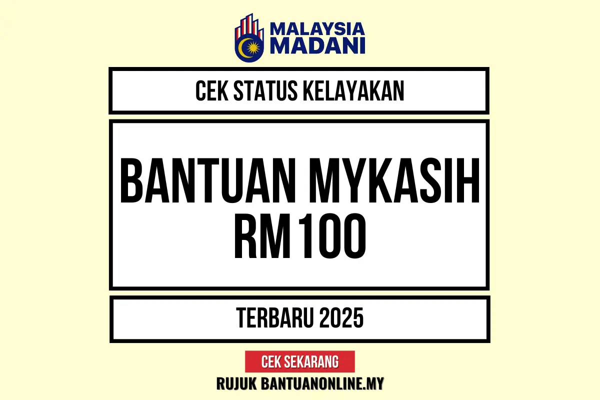 CEK STATUS MYKASIH RM100 2025