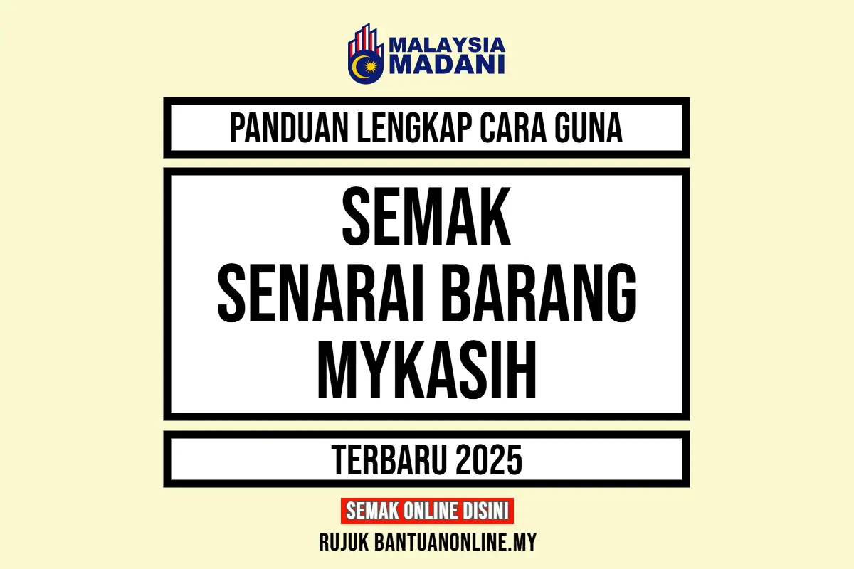 SENARAI BARANG MYKASIH RM100 2025