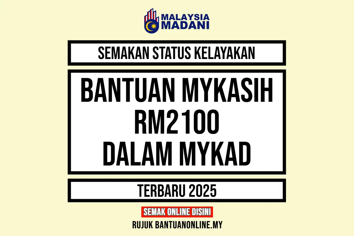 BANTUAN MYKASIH RM2100