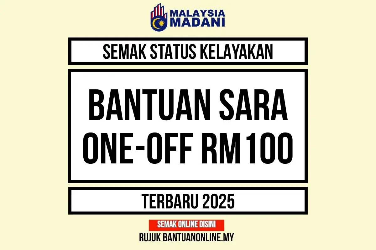 SARA ONE OFF RM100 SEMAKAN