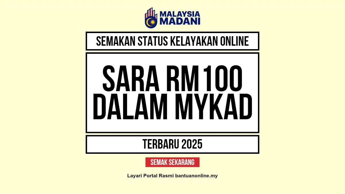 SEMAKAN RM100 SARA MYKAD