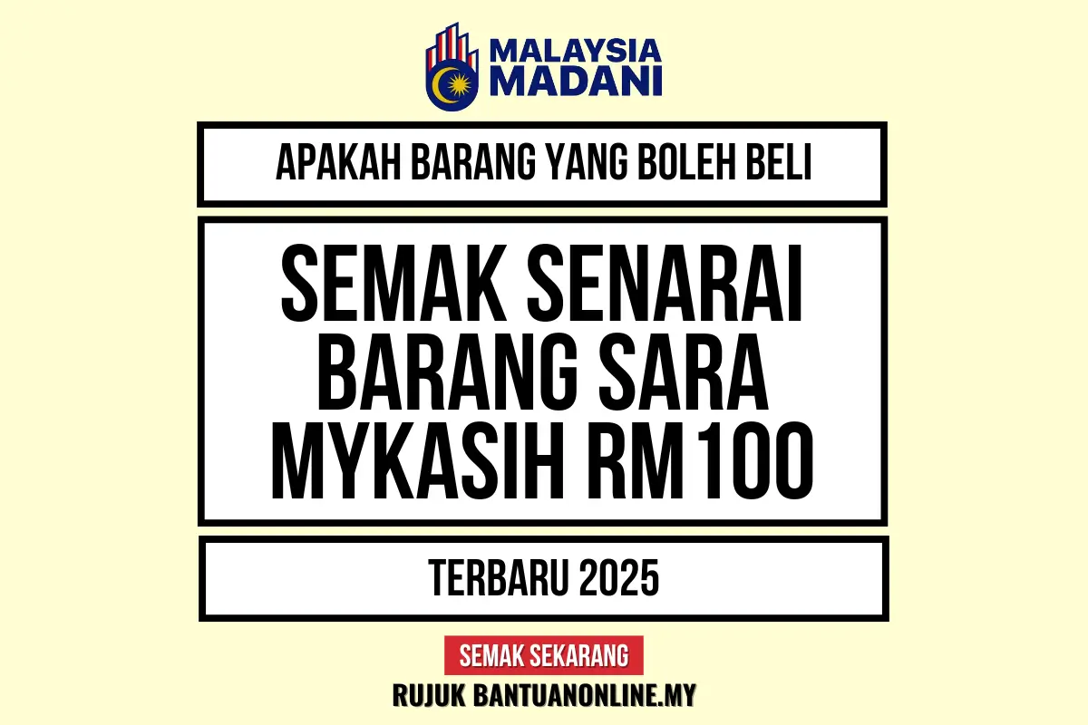 PENGHARGAAN SARA BOLEH BELI APA