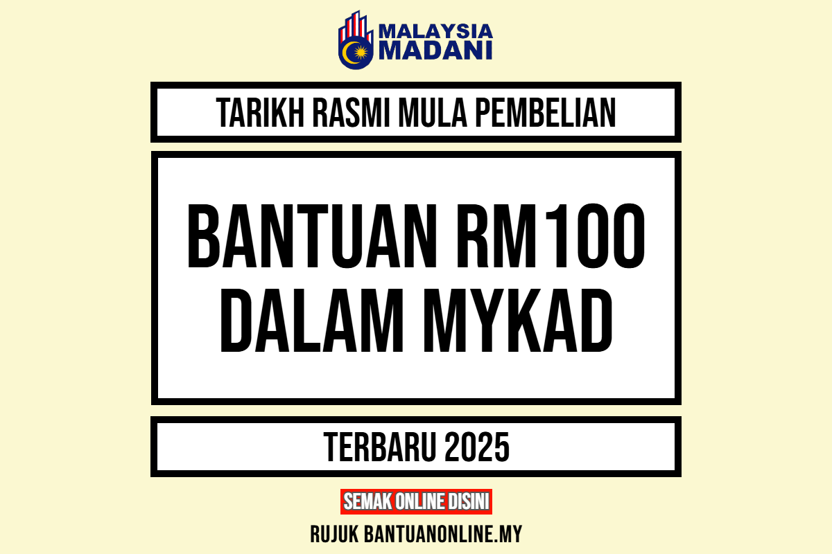 TARIKH RASMI BOLEH BELI GUNA RM100 DALAM MYKAD
