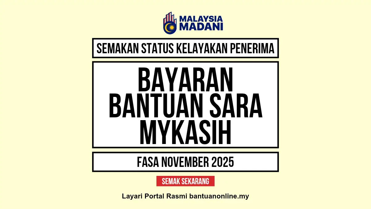 BAYARAN BANTUAN SARA FASA NOVEMBER 2025