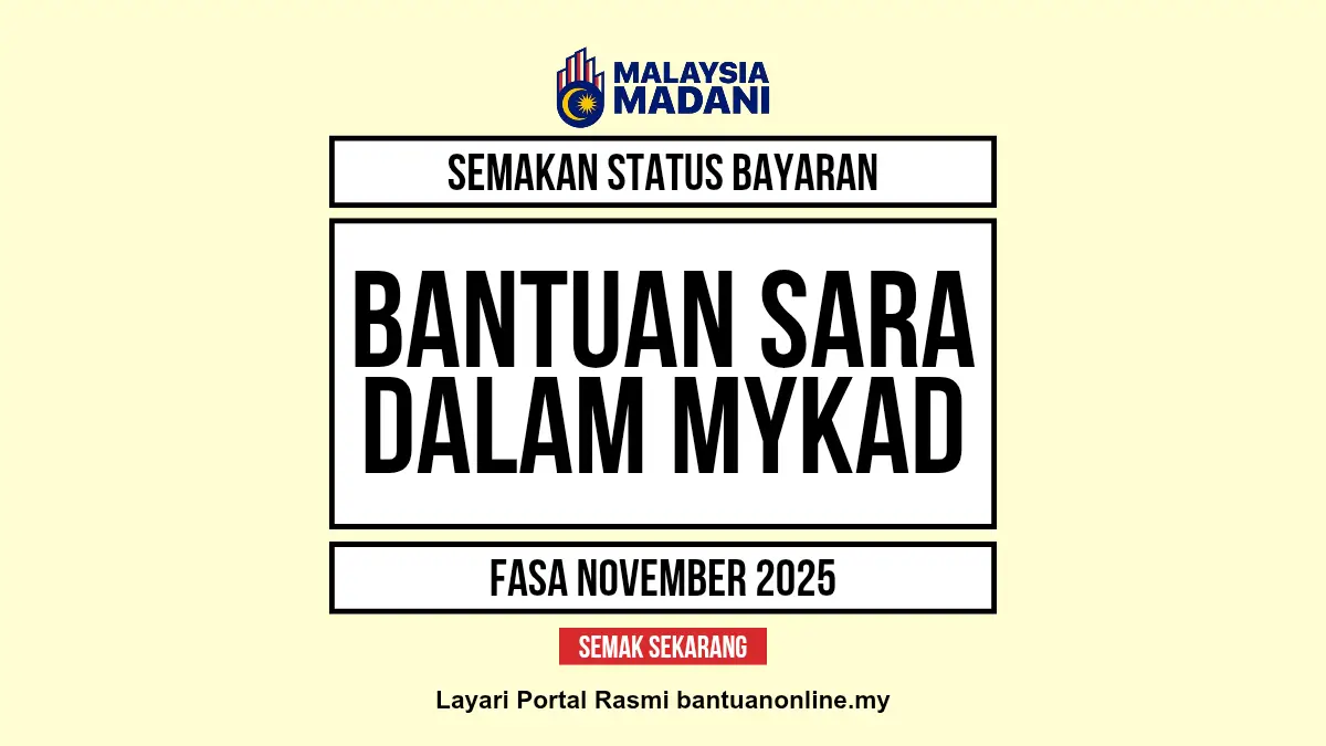 BAYARAN SARA DALAM MYKAD FASA NOVEMBER 2025