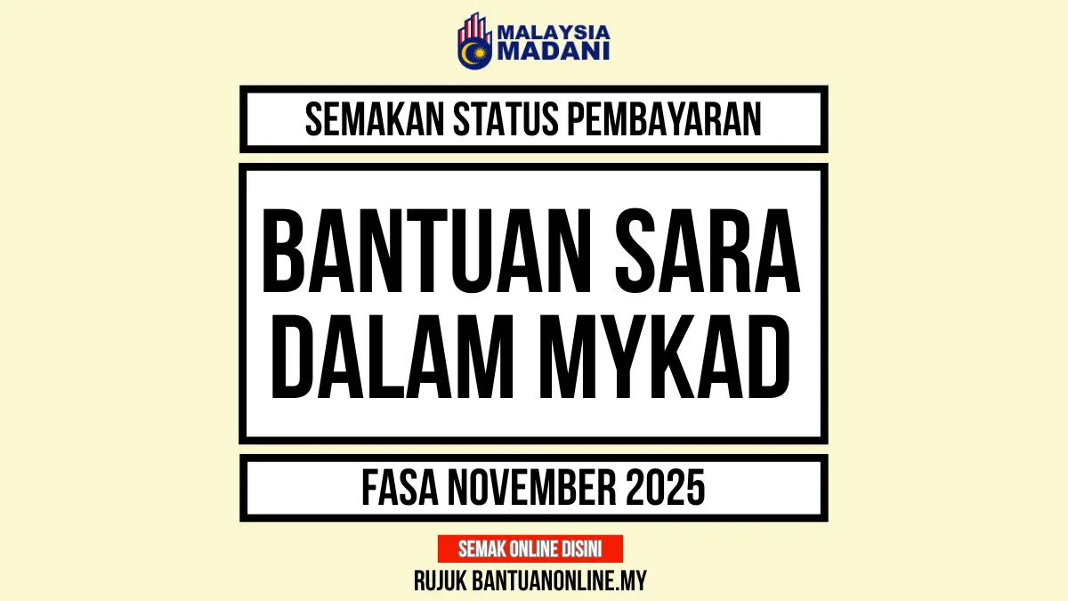 PEMBAYARAN SARA DALAM MYKAD FASA NOVEMBER 2025