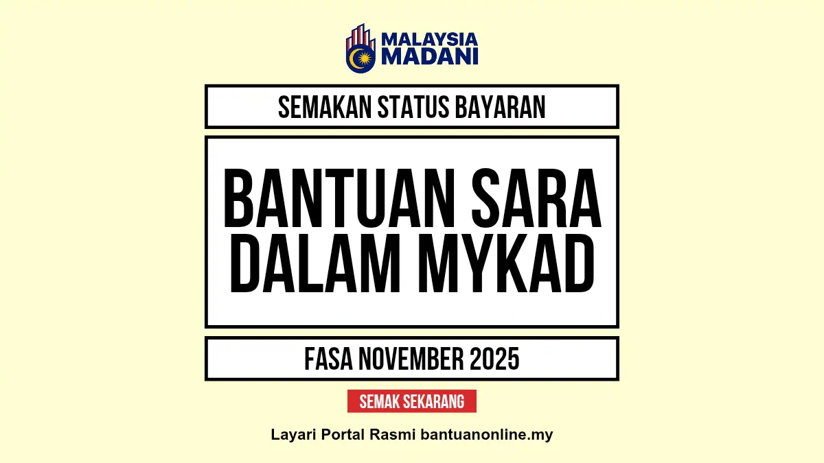 SEMAK BAYARAN SARA DALAM MYKAD FASA NOVEMBER 2025