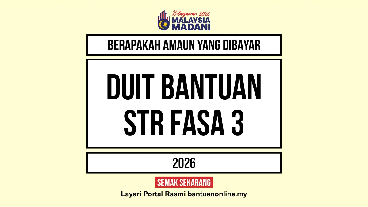 AMAUN DUIT BANTUAN STR YANG DIBAYAR 2026