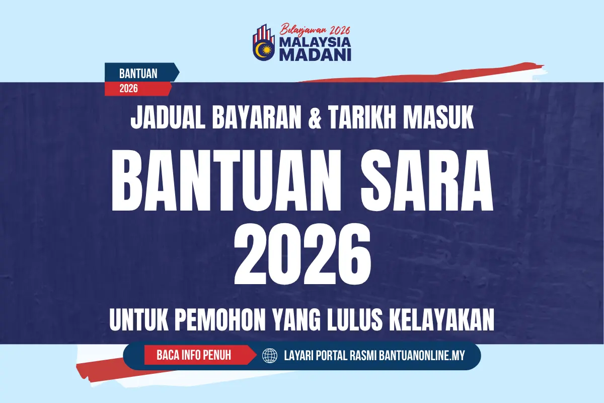JADUAL BAYARAN DUIT SARA 2026