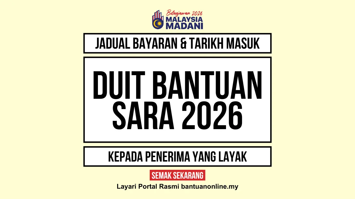 JADUAL BAYARAN SARA 2026