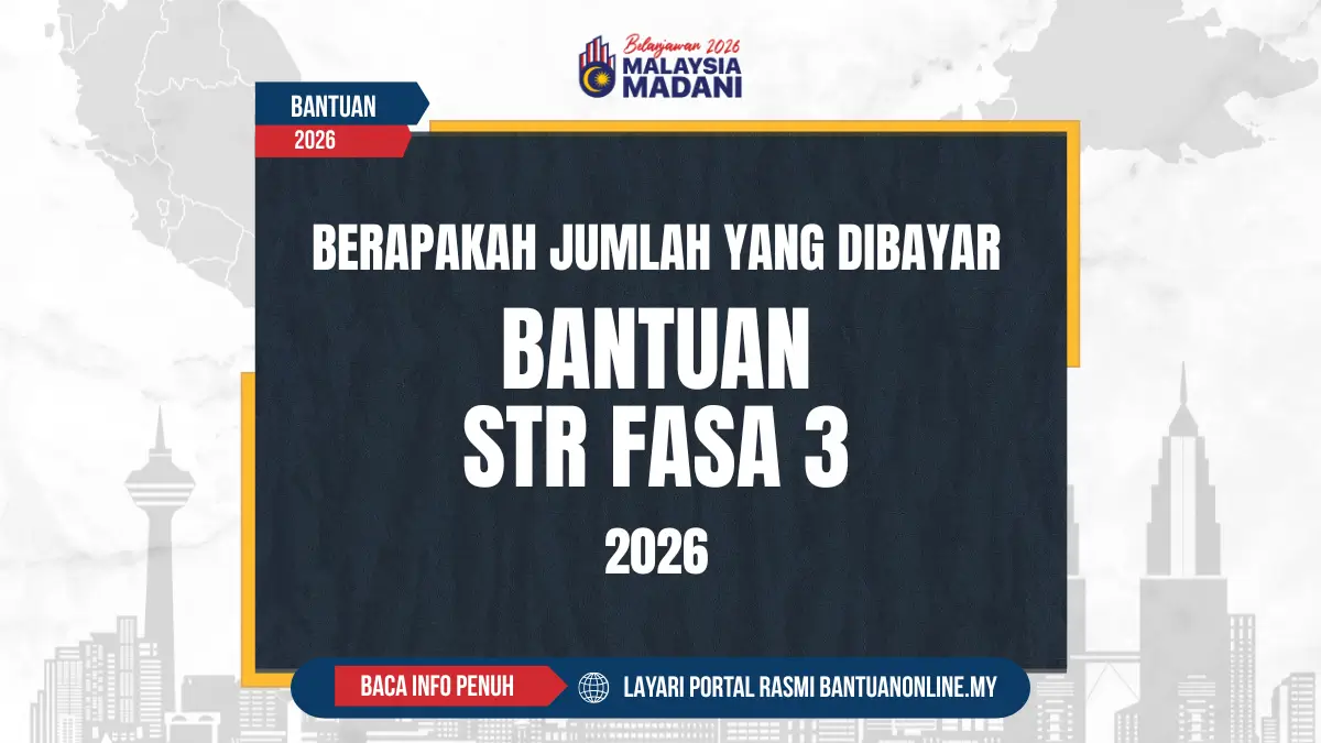 JUMLAH BANTUAN STR 2026 DIBAYAR KEPADA PENERIMA