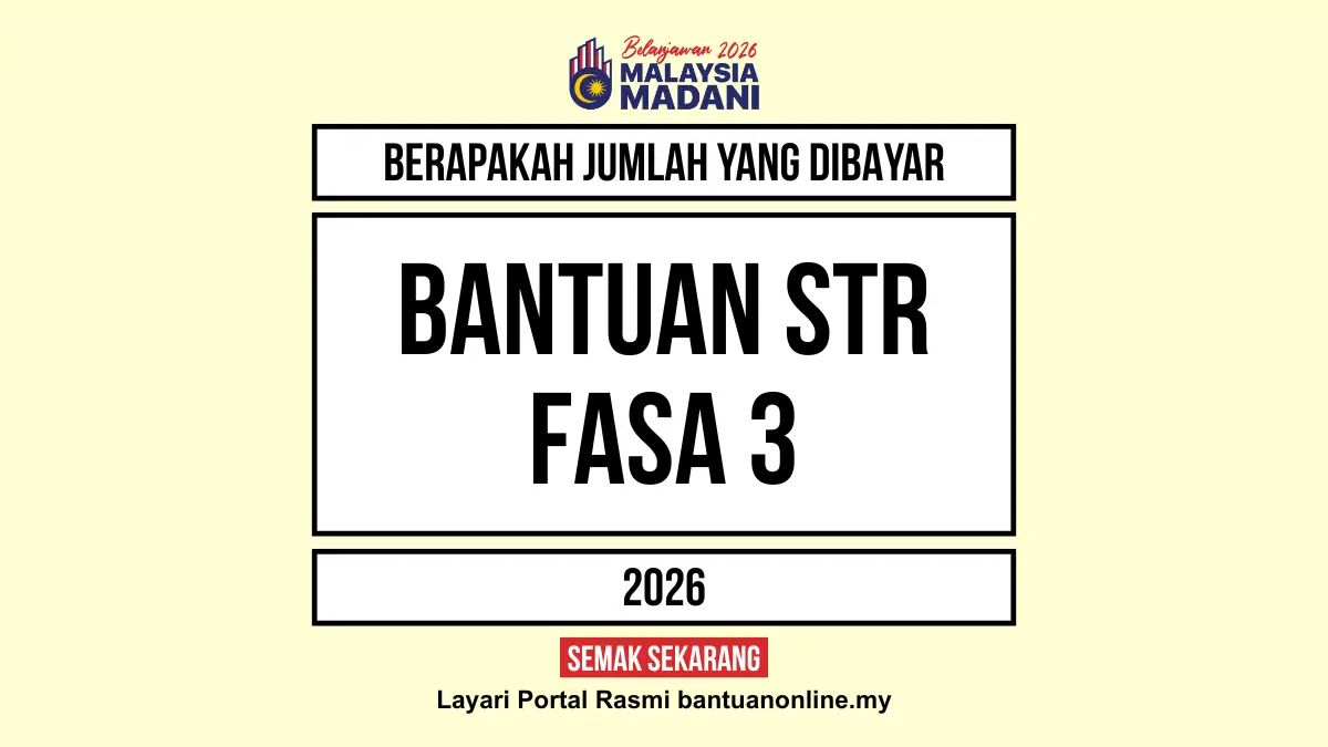 JUMLAH BANTUAN TUNAI RAHMAH STR DIBAYAR 2026