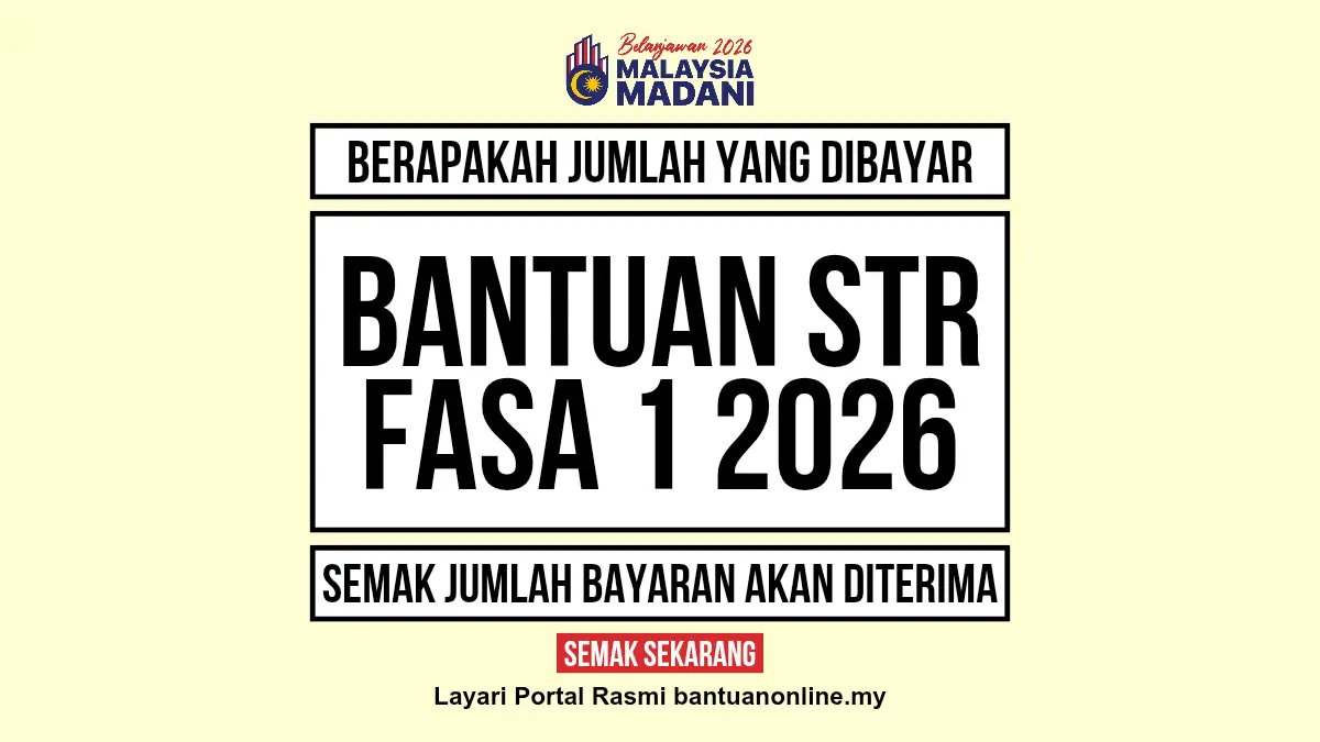 JUMLAH BANTUAN TUNAI RAHMAH STR DIBAYAR 2026