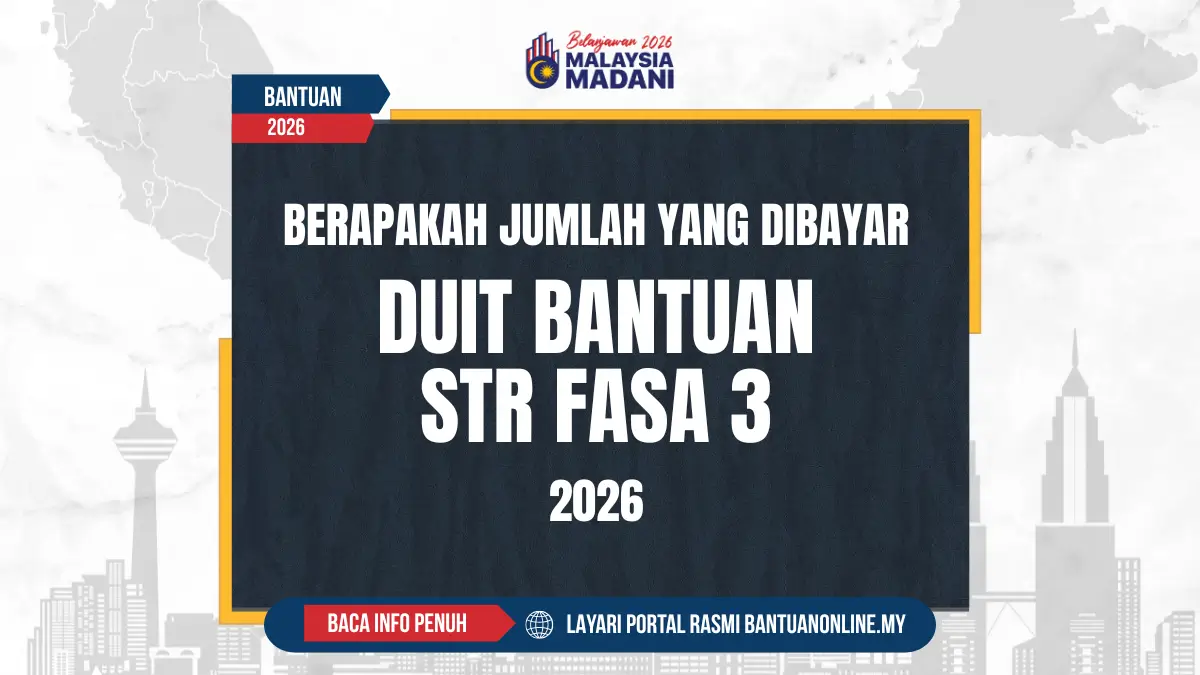 JUMLAH DUIT BANTUAN TUNAI RAHMAH STR DIBAYAR 2026