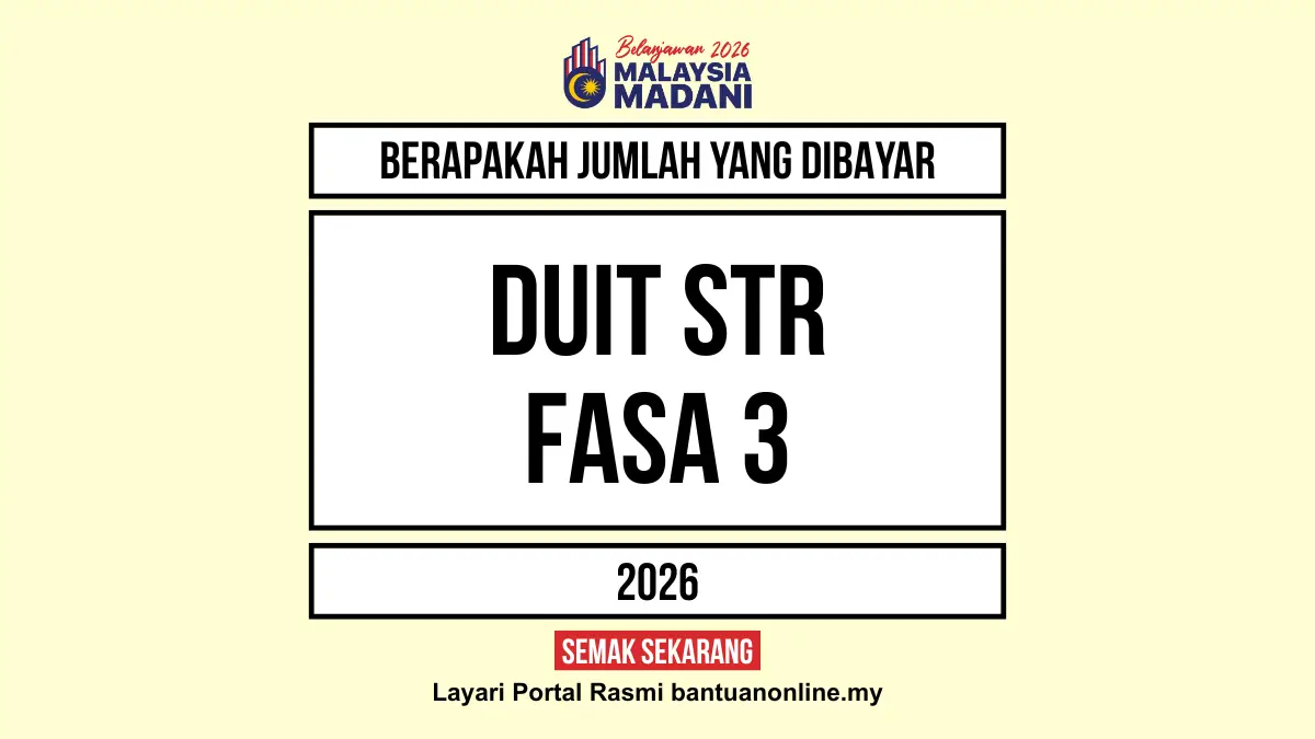 JUMLAH DUIT STR 2026 DIBAYAR