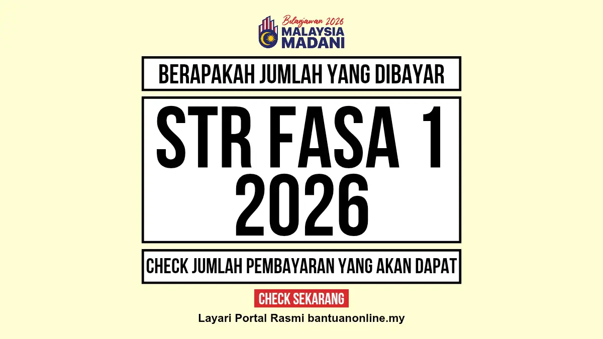 JUMLAH DUIT STR 2026 DIBAYAR