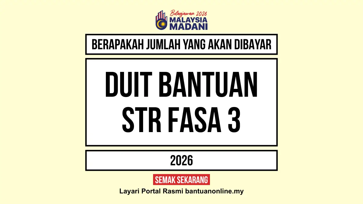 JUMLAH DUIT STR YANG DIBAYAR 2026