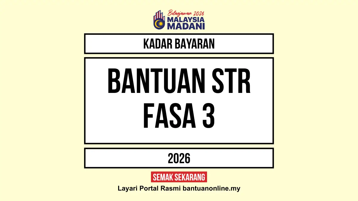 KADAR BANTUAN STR YANG DIBAYAR 2026