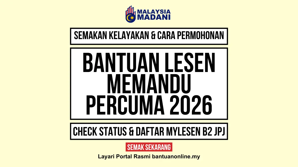 PERMOHONAN LESEN MEMANDU PERCUMA 2026