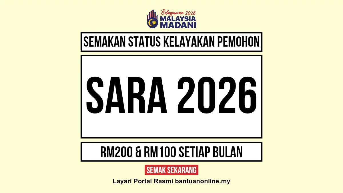 SARA 2026 SEMAKAN STATUS