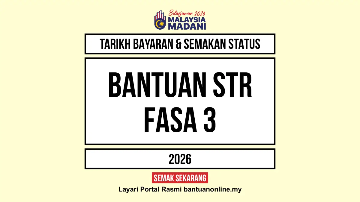 TARIKH BANTUAN STR 2026 DIBAYAR