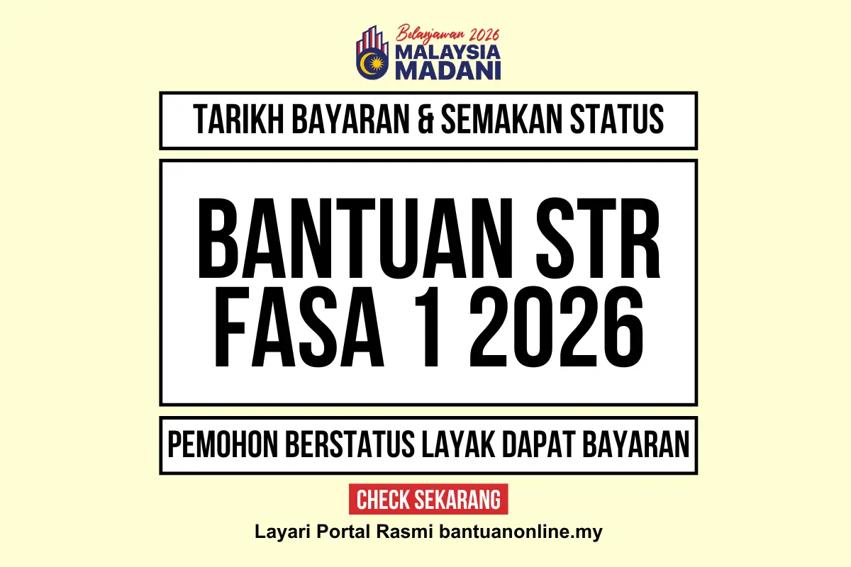 TARIKH BANTUAN STR 2026 DIBAYAR