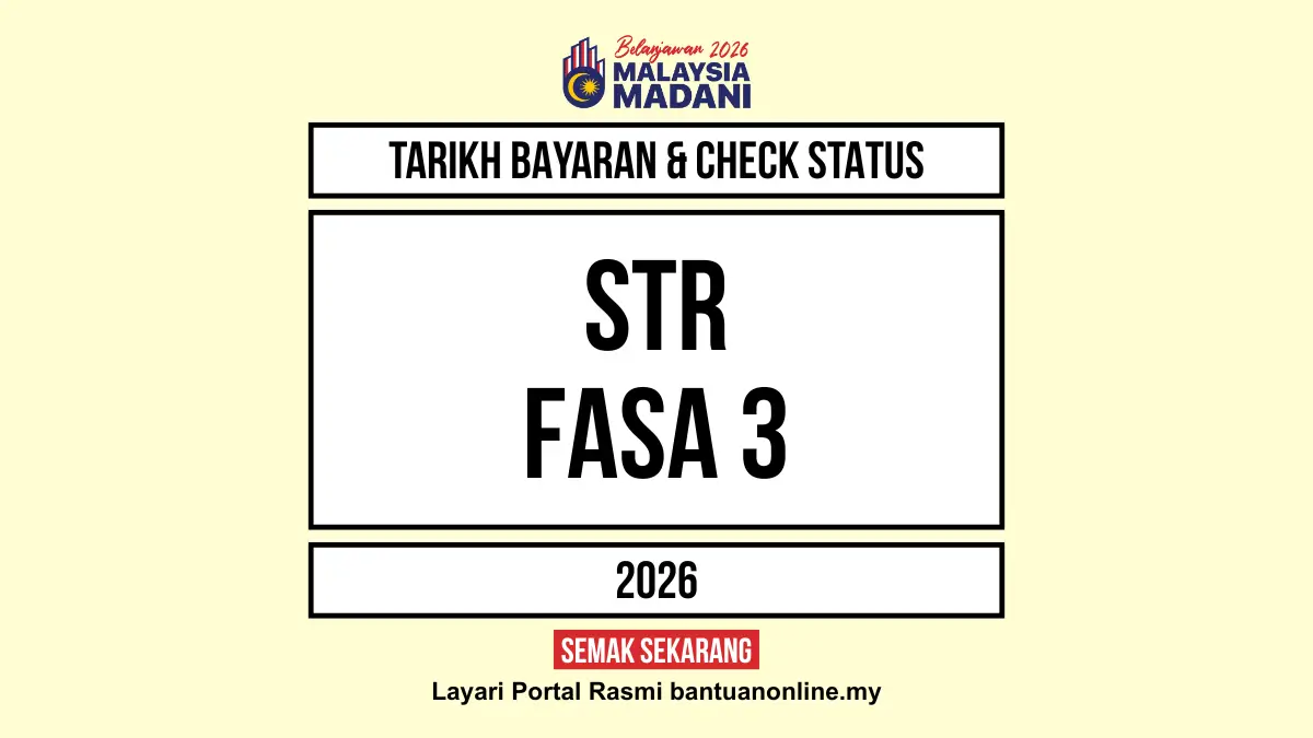 TARIKH BAYAR WANG BANTUAN STR 2026