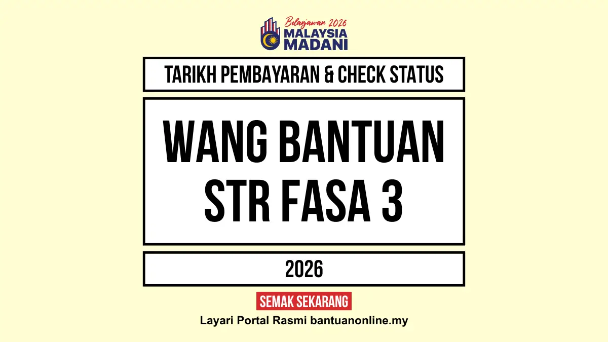 TARIKH PEMBAYARAN WANG BANTUAN STR 2026