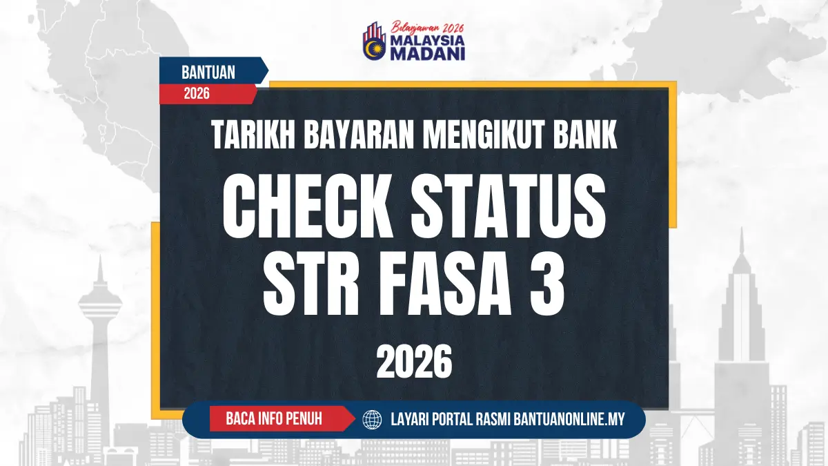 BAYARAN DUIT STR 2026 MENGIKUT BANK