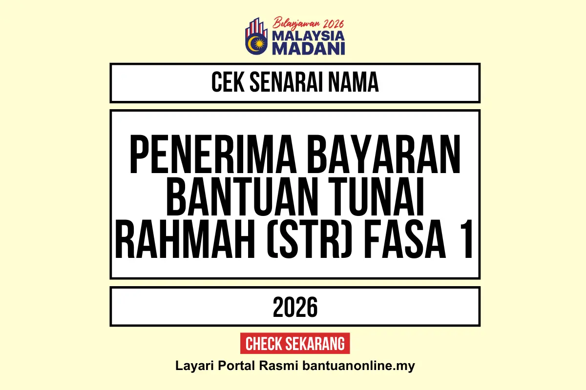 BAYARAN SUMBANGAN TUNAI RAHMAH 2026