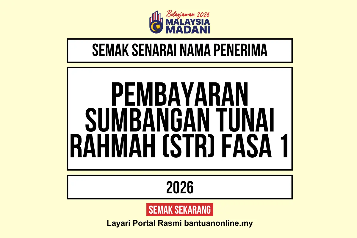 PEMBAYARAN SUMBANGAN TUNAI RAHMAH 2026