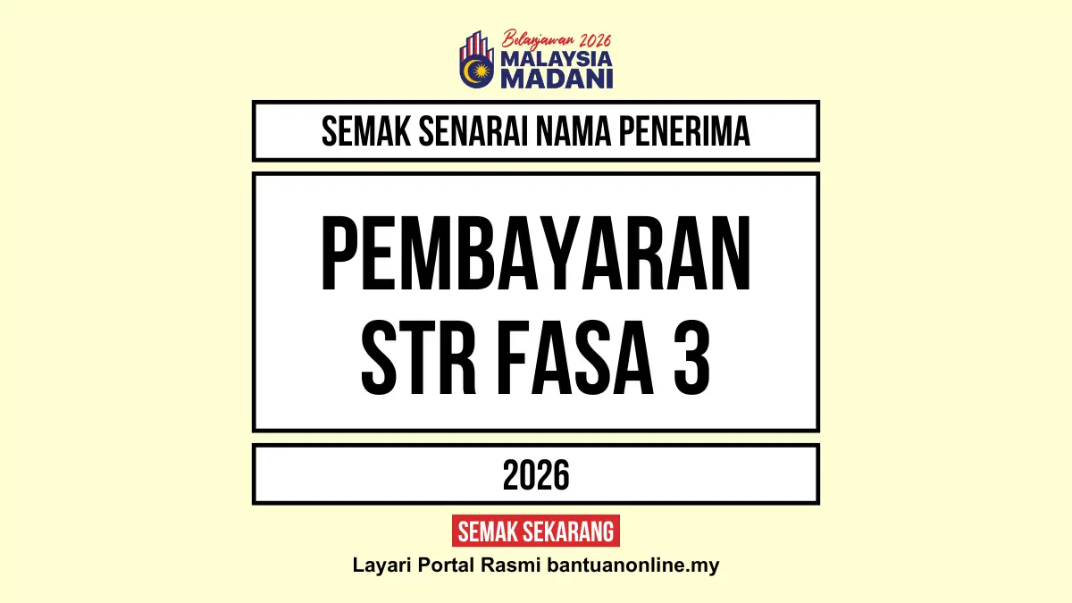 PEMBAYARAN SUMBANGAN TUNAI RAHMAH 2026