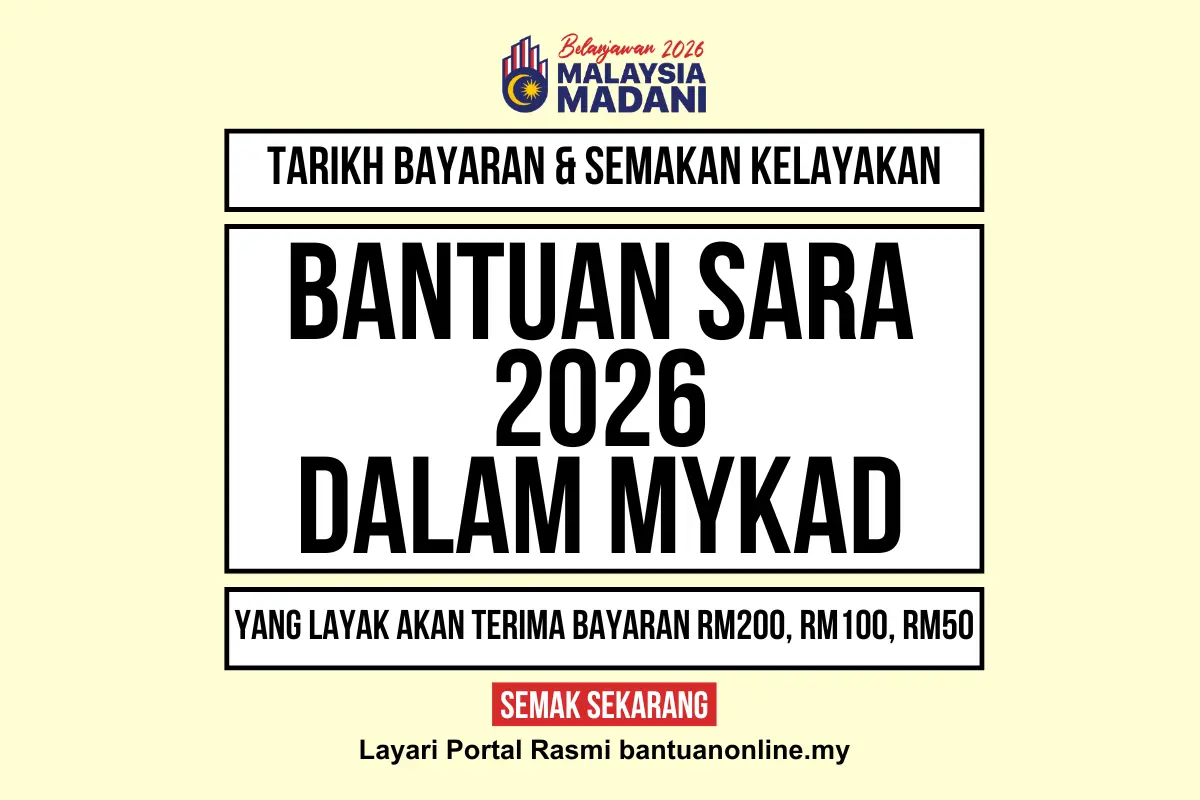 SARA 2026 TARIKH BAYARAN