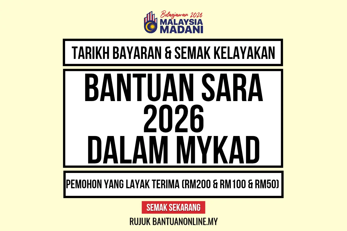 TARIKH RASMI BAYARAN BANTUAN SARA 2026