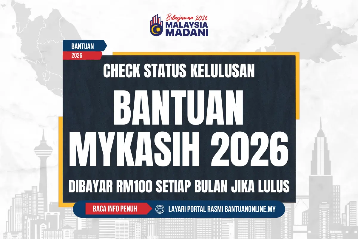 CHECK MYKASIH 2026 RM100 SEBULAN