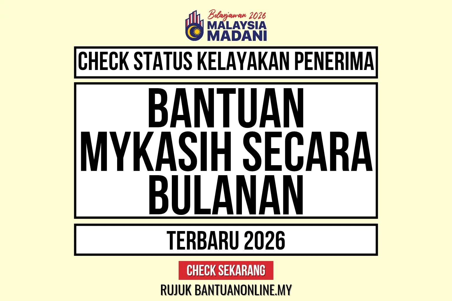CHECK BANTUAN MYKASIH ONLINE