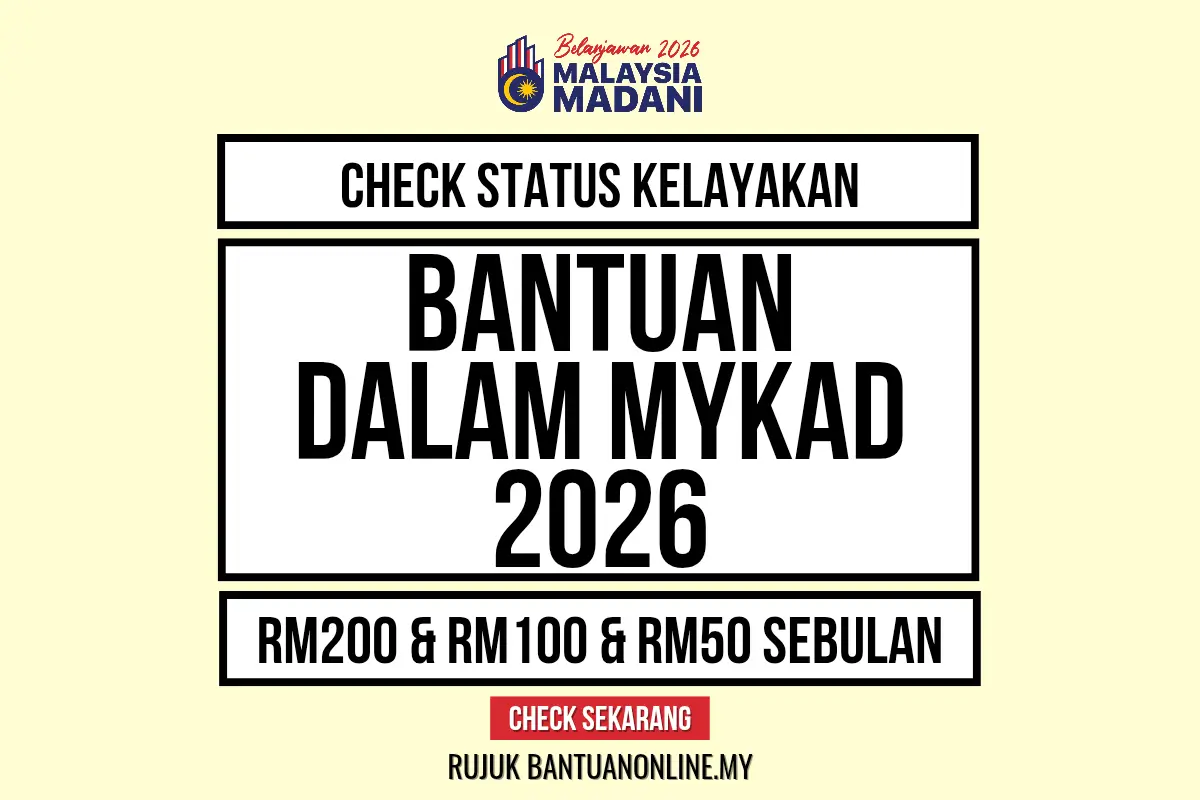 CHECK STATUS BANTUAN MYKAD