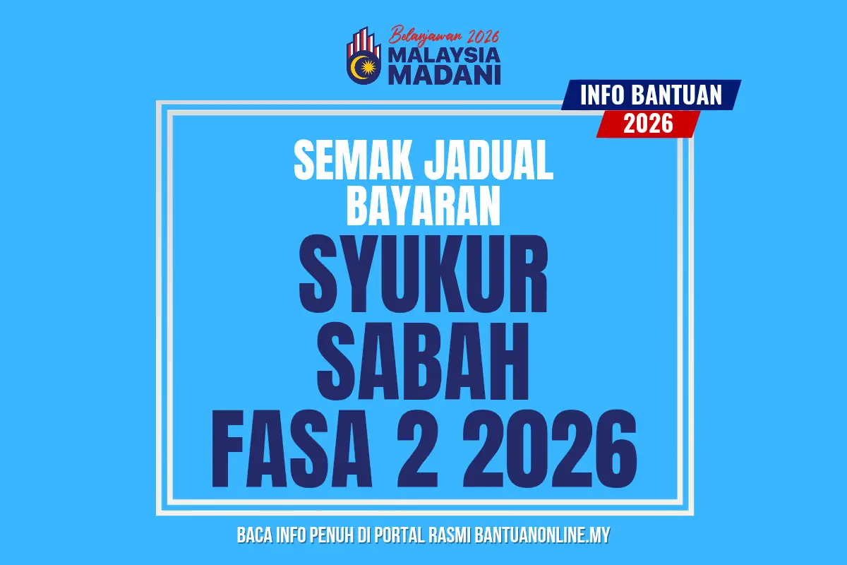 JADUAL BAYARAN SYUKUR SABAH