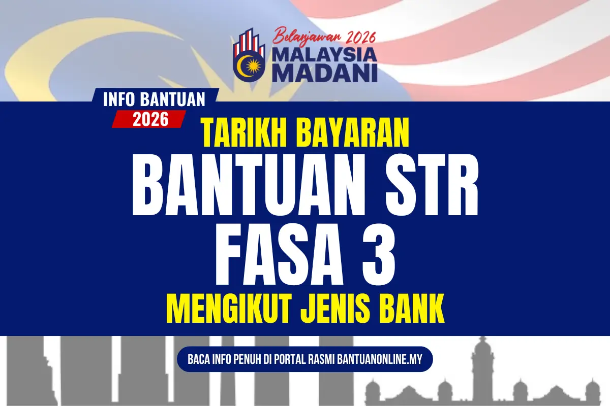 BAYARAN DUIT STR 2026 MENGIKUT BANK