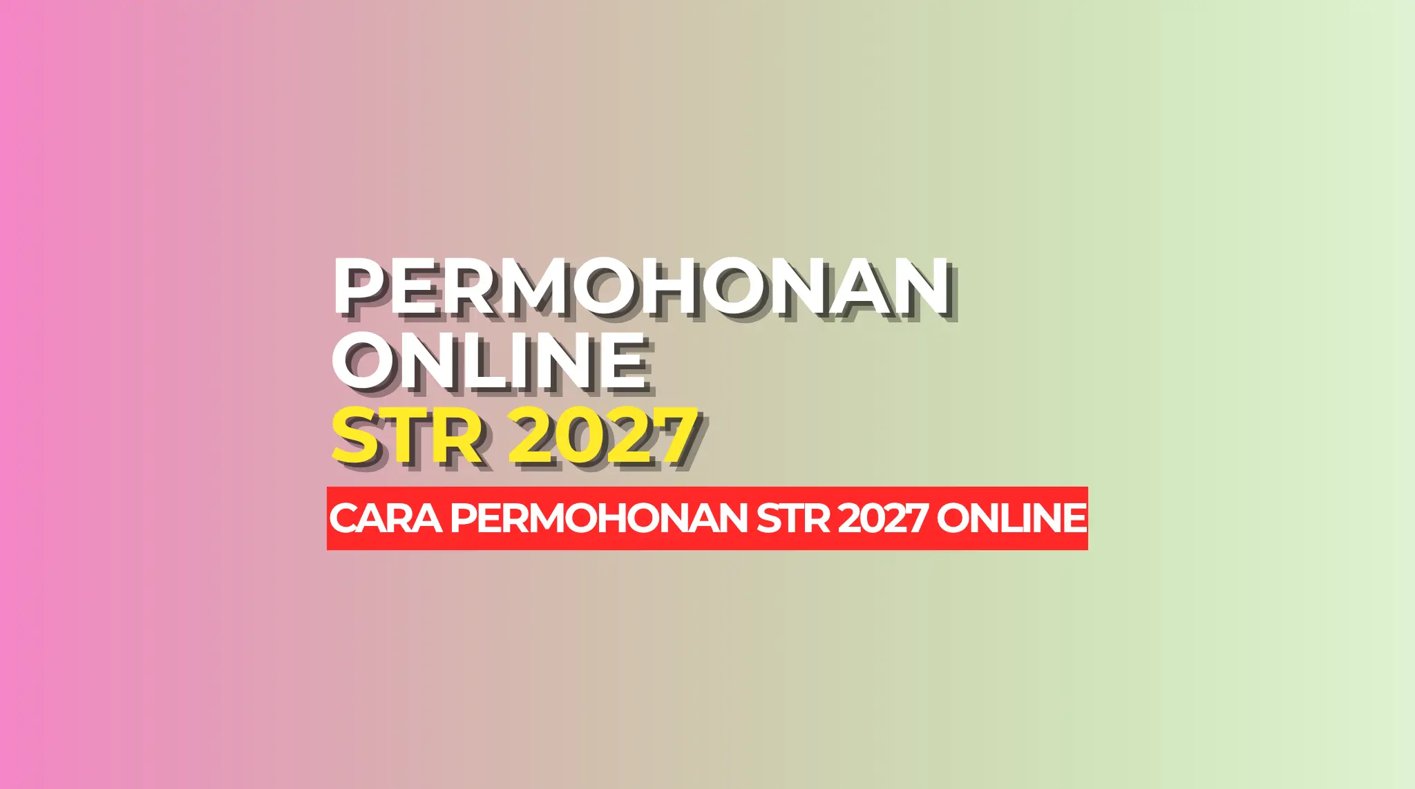 CARA PERMOHONAN STR ONLINE
