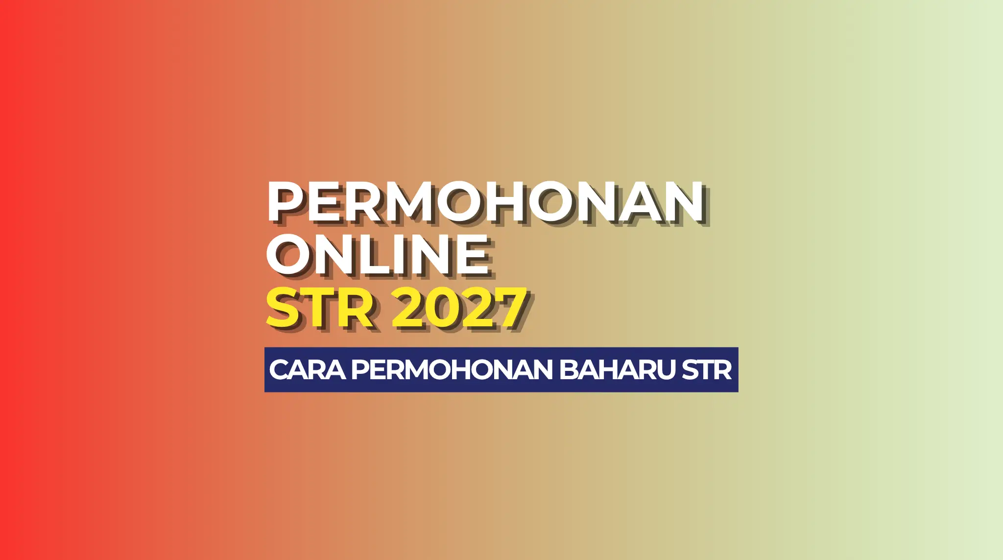 PERMOHONAN STR BARU