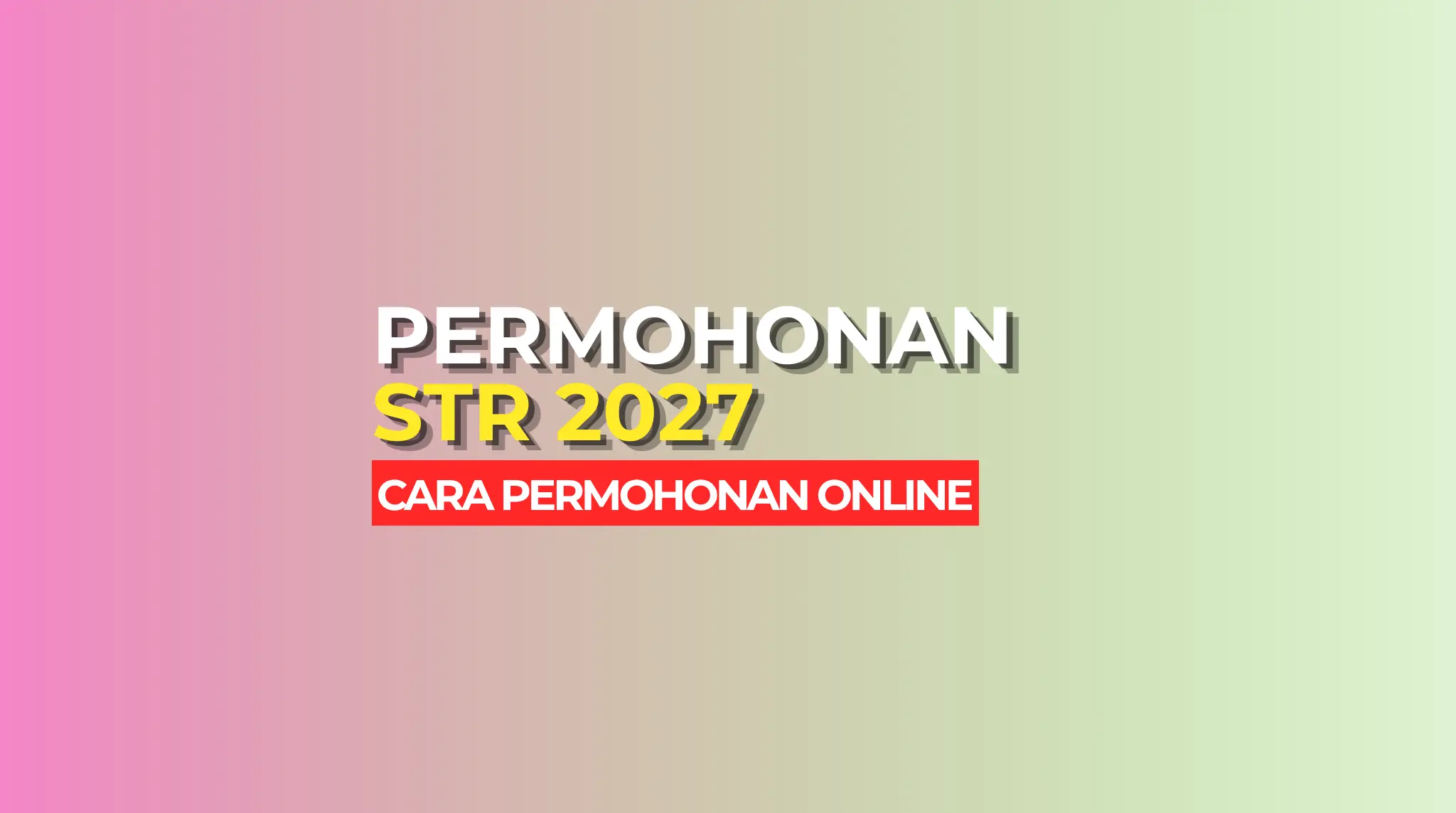 PERMOHONAN STR