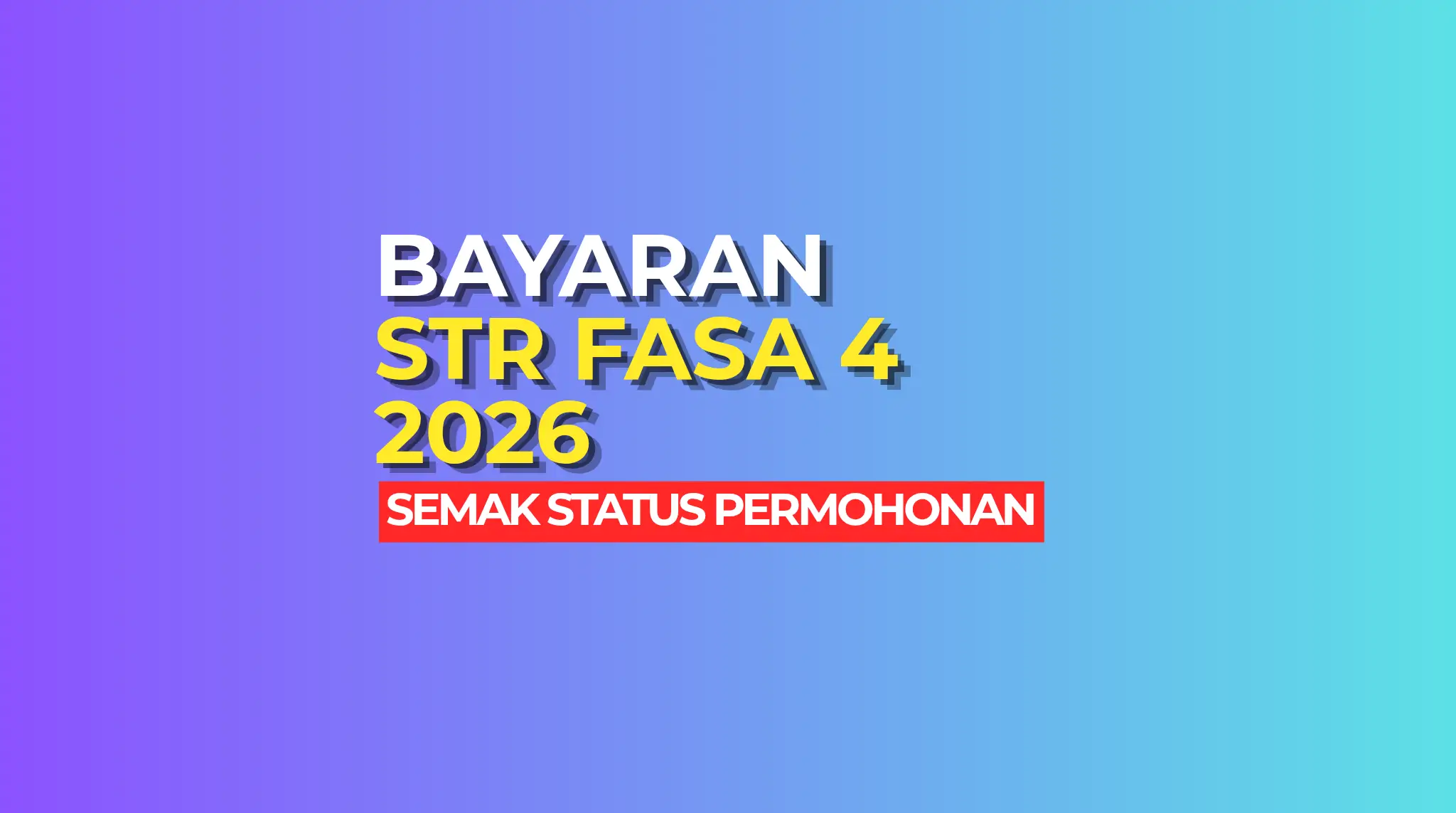 SEMAK STATUS PERMOHONAN STR